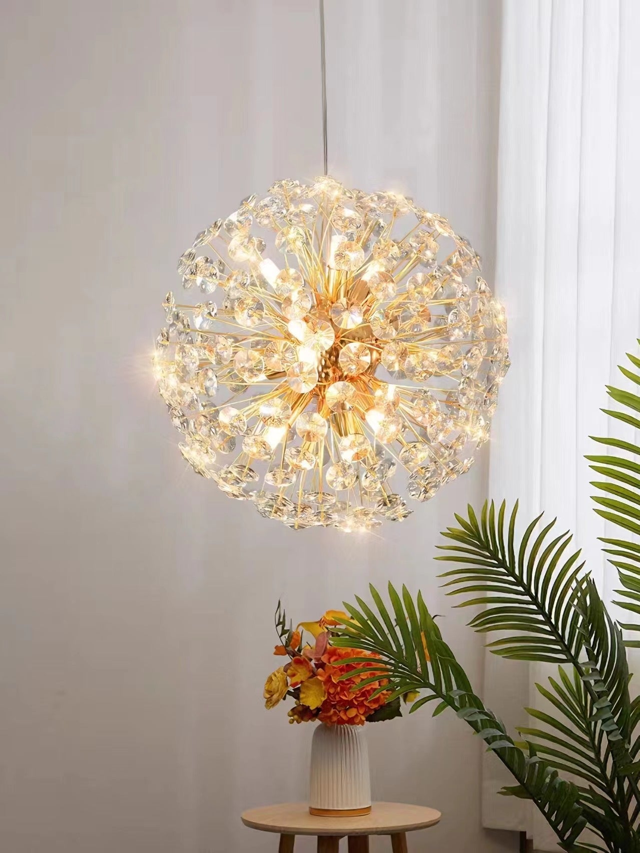 CANDELABRU CRISTAL MODERN SFERIC PĂPĂDIE