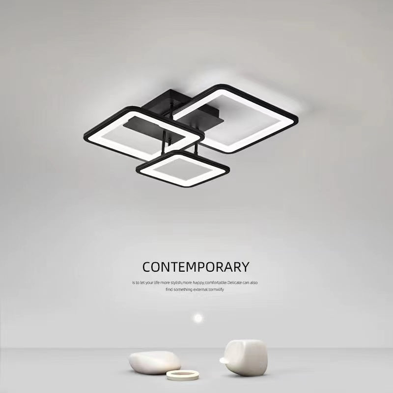 PLAFONIERA LED MODERN NEGRU