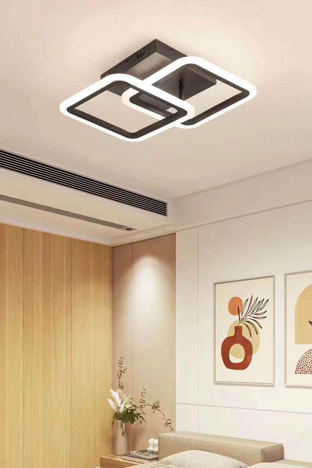 Lustre LED Plafoniera Negru Modern Lustra Living