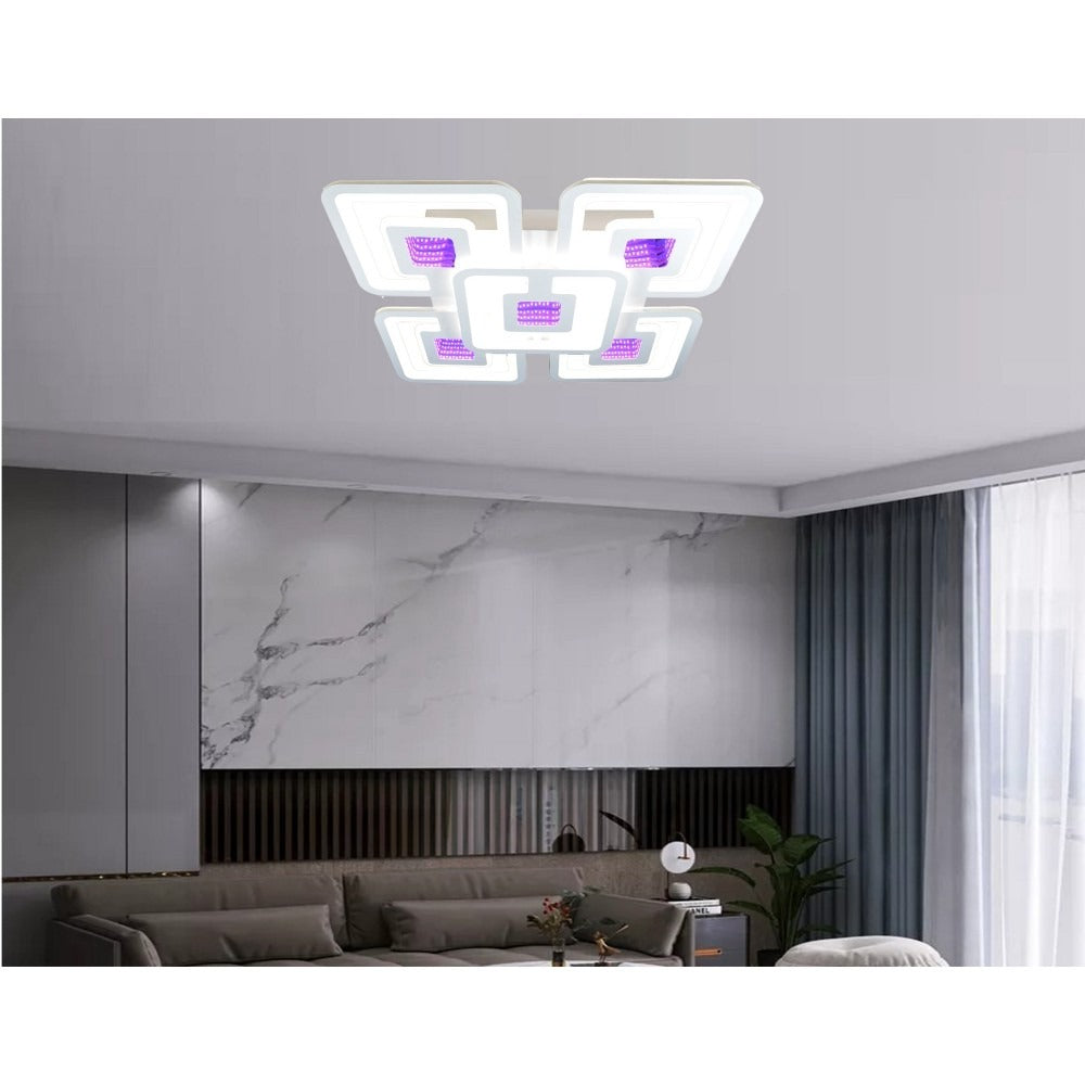 Lustra Led Cu Telecomanda, Lightman, Light9049-3d, 115w-115w 55 Cm, 3D