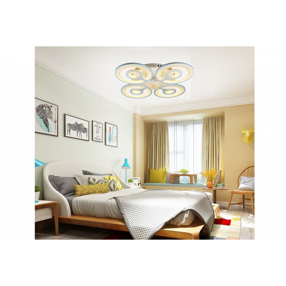 Lustra Led Cu Telecomanda, Lightman, Lightd28-4, 64w X 2w, 50 Cm