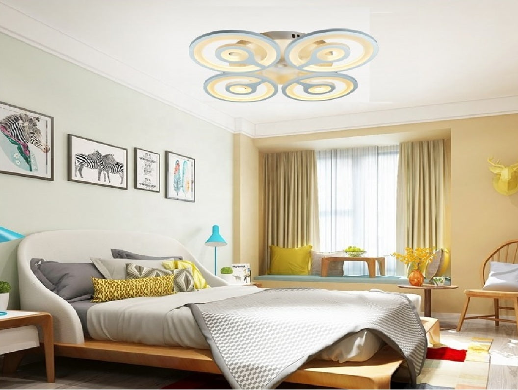 Lustra Led Cu Telecomanda, Lightman, Lightd28-4, 64w X 2w, 50 Cm