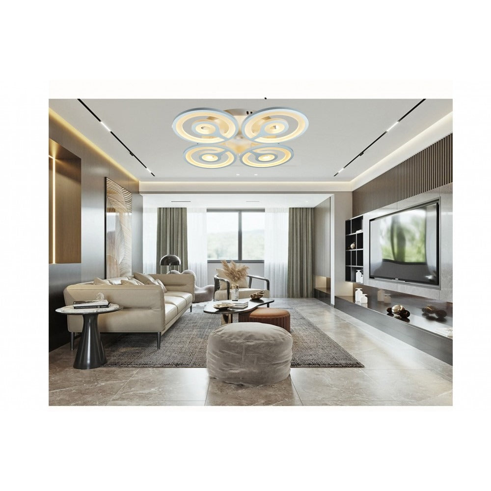Lustra Led Cu Telecomanda, Lightman, Lightd28-4, 64w X 2w, 50 Cm
