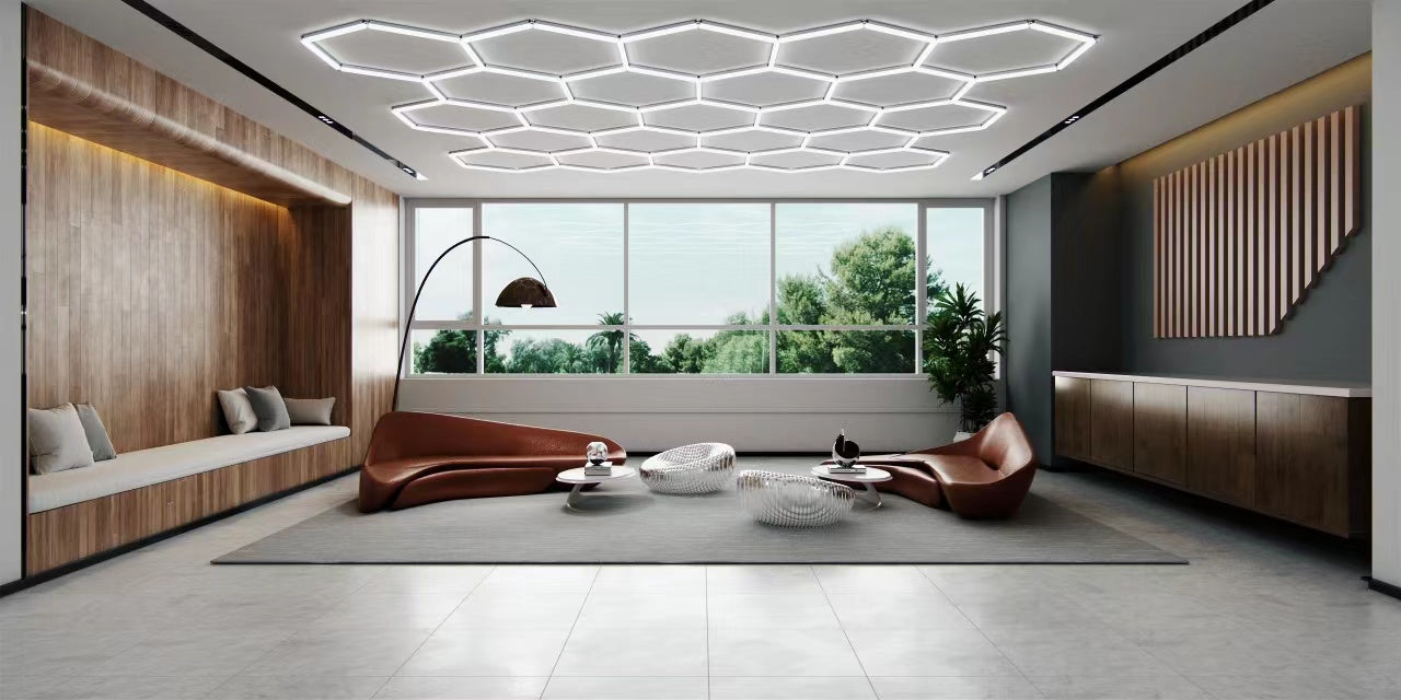 INSTALATIE LED HEXAGON LUMINA ALBA PROFESIONAL MODERN