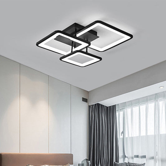 PLAFONIERA LED MODERN NEGRU