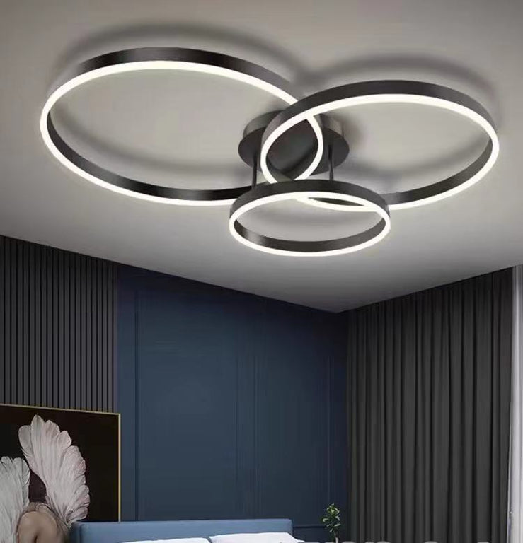 PLAFONIERA LED MODERN NEGRU INELE
