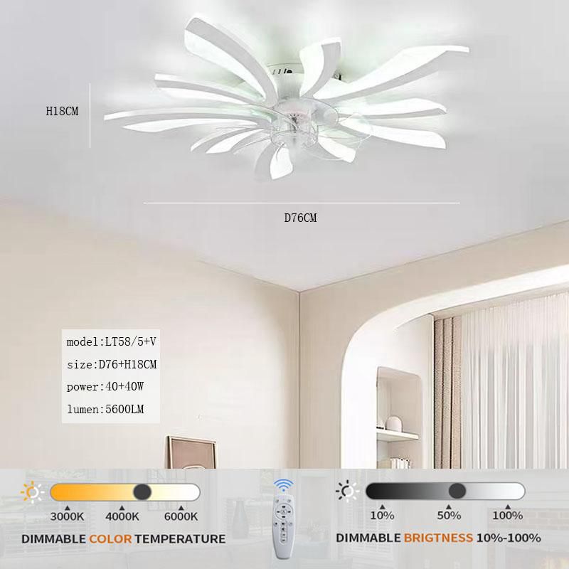 Lustra ventilator cu telecomanda, Lightman, LT58/5+V