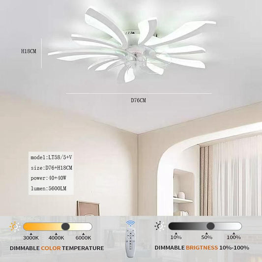 Lustra ventilator cu telecomanda, Lightman, LT58/5+V