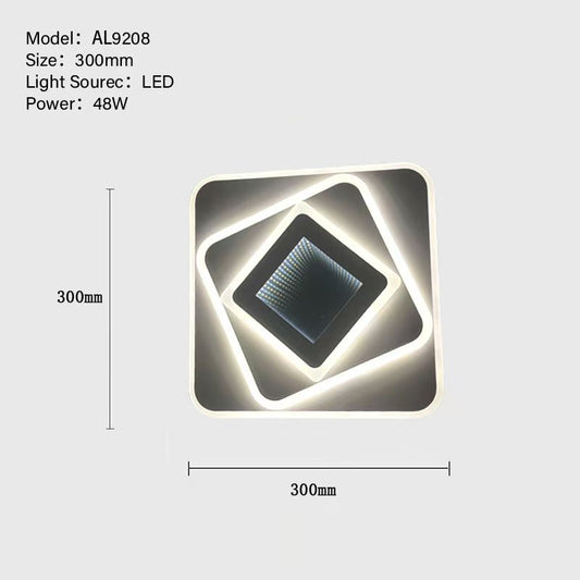 AL9208 Lumină LED neagră pătrat