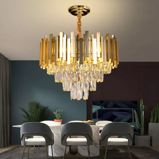 Candelabru Cristal, Lightman, Gold, Light9003-40, Dimensiune 40cm